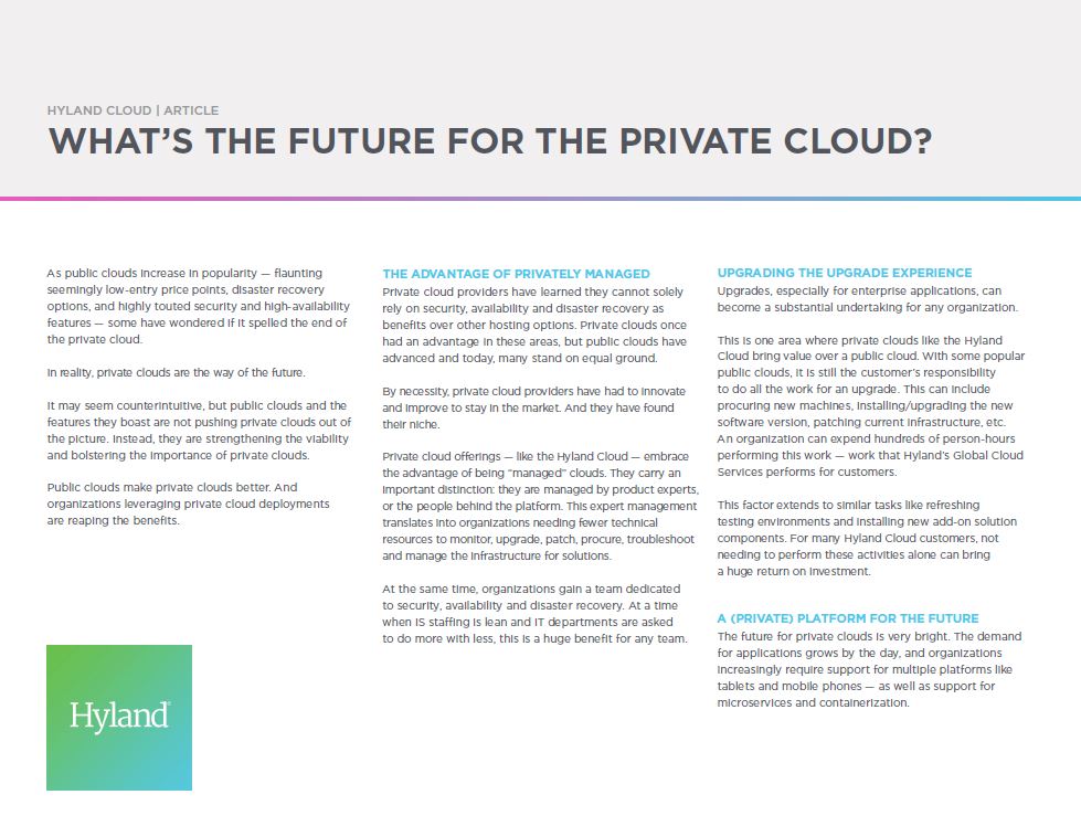 Private Cloud, Public Cloud, Hyland, Kyocera, Software, Document Management, Arkansas Copier Center