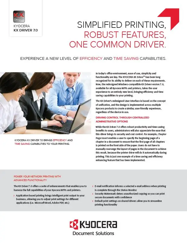 Kyocera, Software, Network Device Management, Kx Driver, Arkansas Copier Center