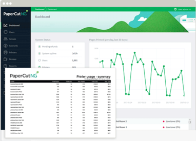 Papercut, Admin Interface Reports, Arkansas Copier Center