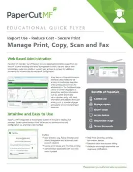 Papercut, Mf, Education Flyer, Arkansas Copier Center